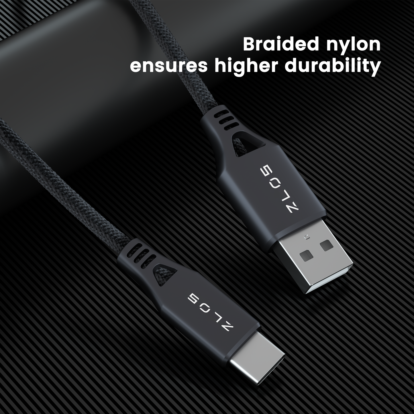 USB-A-zu-USB-C-Kabel - Grau 1,2 m